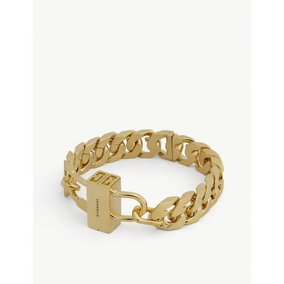 Shop Givenchy Womens 710-golden Yellow G-chain Gold-toned Brass Chain Bracelet 1