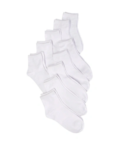 Shop French Connection Women's Low Cut Sock, Pack Of 10 In White