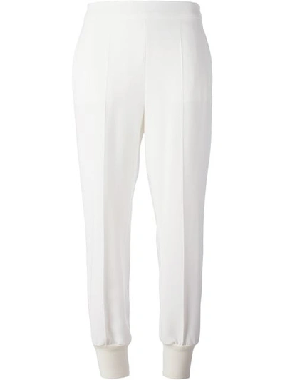 Stella Mccartney Julia Crêpe Trousers In White
