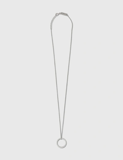Shop Maison Margiela Numbers Ring Necklace In Silver
