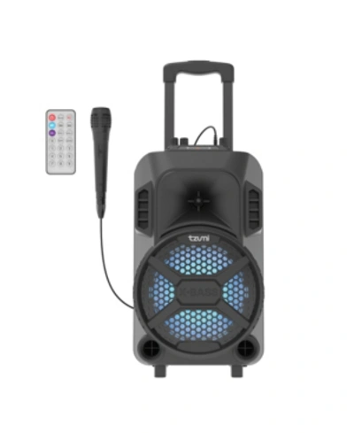 Shop Tzumi Remote-controlled Mega Bass Led Bluetooth Jobsite Speaker In Black