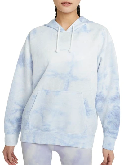 Shop Nike Icon Clash Hoodie In Racer Blue,white
