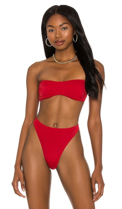 Shop Norma Kamali X Revolve Sunglass Bikini Top In Red