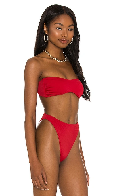 Shop Norma Kamali X Revolve Sunglass Bikini Top In Red