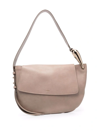 Shop Chloé Kiss Shoulder Bag In Grey