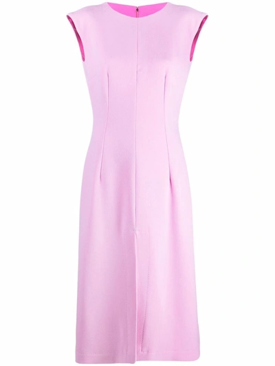 Shop Dolce & Gabbana Sleeveless Tailored Dress In Pink