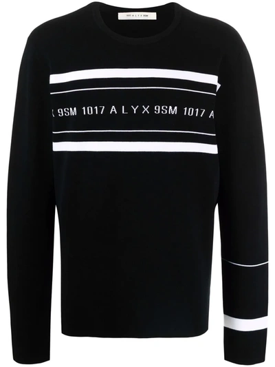 Shop Alyx Logo-print Crew Neck Sweatshirt In Black
