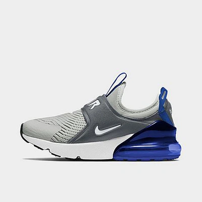 Shop Nike Little Kids' Air Max 270 Extreme Casual Shoes In Grey Fog/white-iron Grey-game Royal