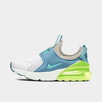 Shop Nike Little Kids' Air Max 270 Extreme Casual Shoes In Light Bone/tropical Twist-white-cerulean