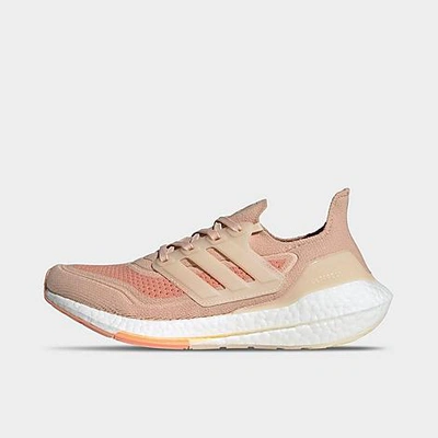 Shop Adidas Originals Adidas Women's Ultraboost 21 Recycled Primeblue Running Shoes In Halo Blush/wonder White/ambient Blush