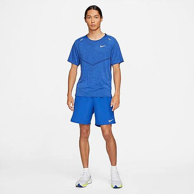Shop Nike Men's Challenger 2-in-1 Shorts In Game Royal/reflective Silver