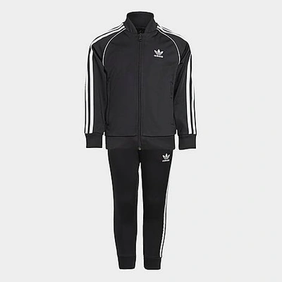 Shop Adidas Originals Adidas Little Kids' Originals Adicolor Superstar Track Suit In Black/white