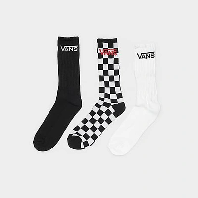 Shop Vans Classic Crew Socks (3 Pack) In White/black