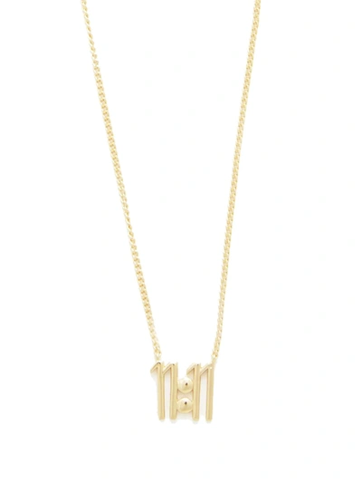 Shop Capsule Eleven 11:11 Pendant Necklace In Gold