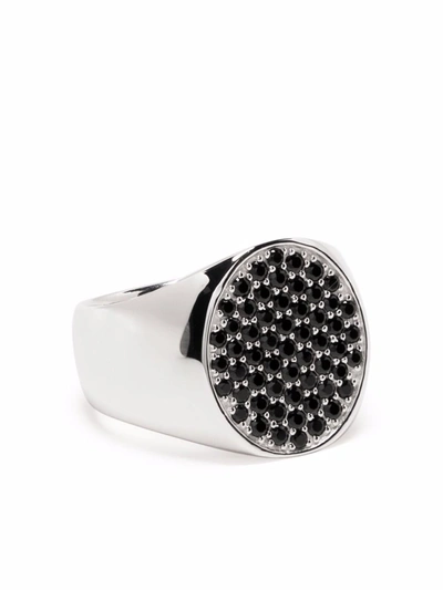 Shop Tom Wood Pinkie Spinel Signet Ring In Silver