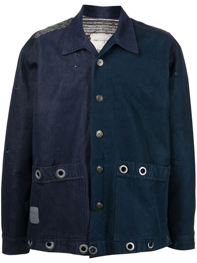Shop Greg Lauren Long-sleeve Lightweight Shirt Jacket In Blau