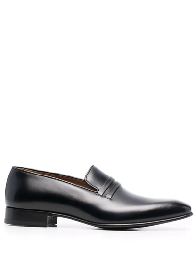 Shop Malone Souliers Miles Leather Loafers In Schwarz