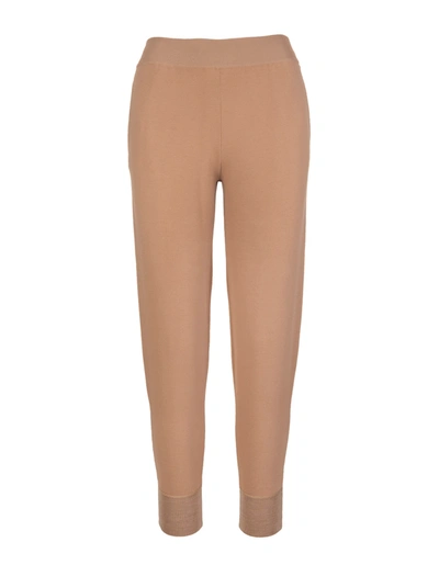 Shop Stella Mccartney Woman Camel Compact Knitted Trousers In Cammello