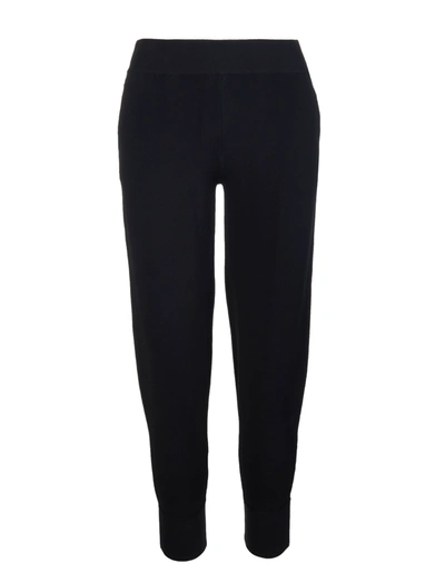Shop Stella Mccartney Woman Black Compact Knitted Trousers In Nero