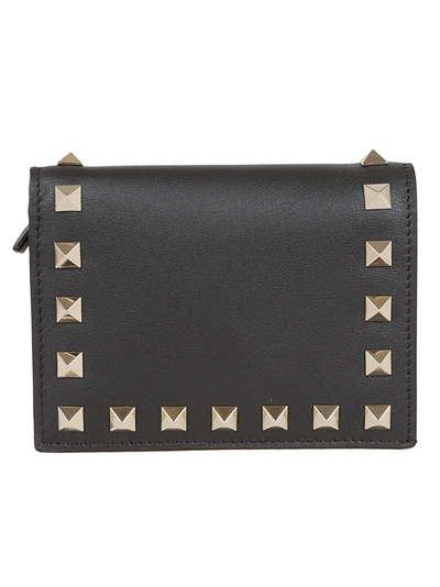 Shop Valentino Flap French Wallet In No Nero