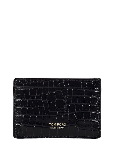 Shop Tom Ford T-line Cardholder In Black