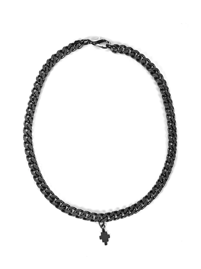 Shop Marcelo Burlon County Of Milan Cross Necklace In Black