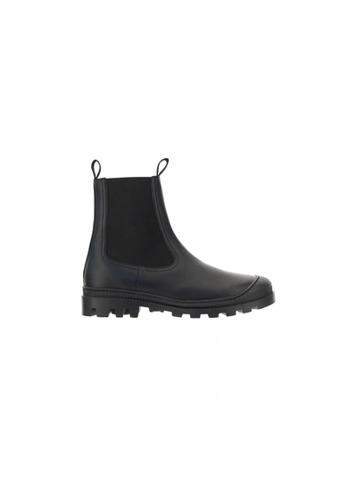 Shop Loewe Chelsea Boots In Black