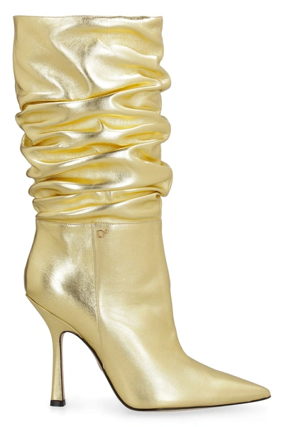 Shop Dsquared2 Blair Leather Boots In Gold