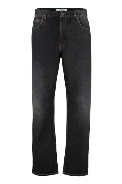Shop Loewe Tapered Fit Jeans In Black