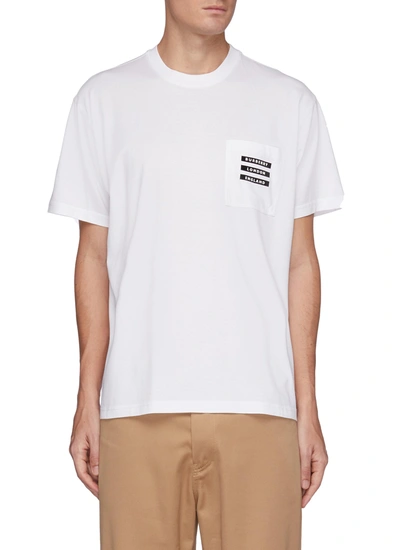 Shop Burberry 'raine' Graphic Print Back T-shirt In White