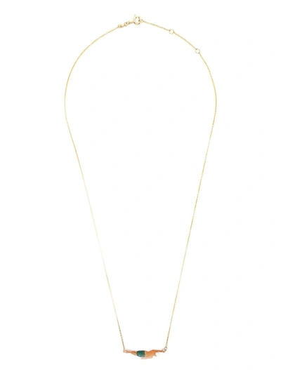 9KT YELLOW GOLD SWIMMER NECKLACE