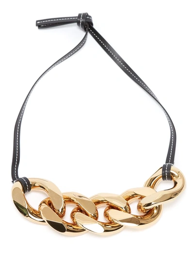 Shop Jw Anderson Large Chain-link Necklace In Black