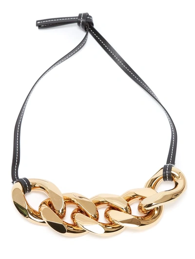 Jw Anderson J.w. Anderson Large Chain Strap Necklace In Black
