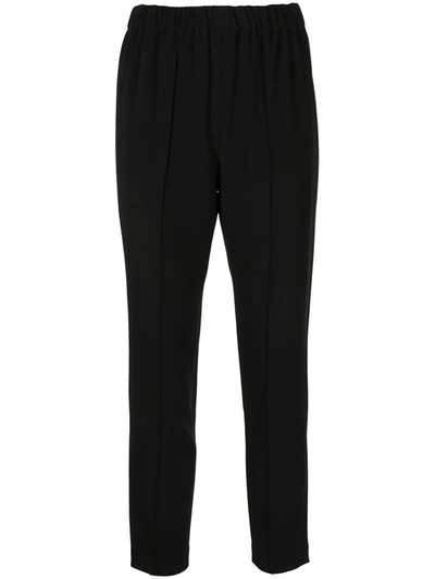 Shop Adam Lippes High-waisted Cropped Trousers In Black