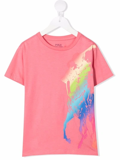 Shop Polo Ralph Lauren Polo Pony-motif Cotton T-shirt In Pink