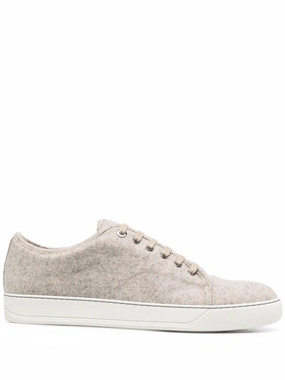Lanvin Dbb1 Felt Low-top Sneakers In Neutrals