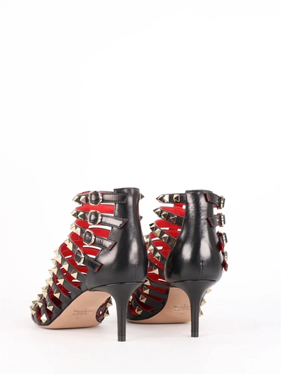 Shop Valentino Rockstud Alcove Ankle Boots In Black
