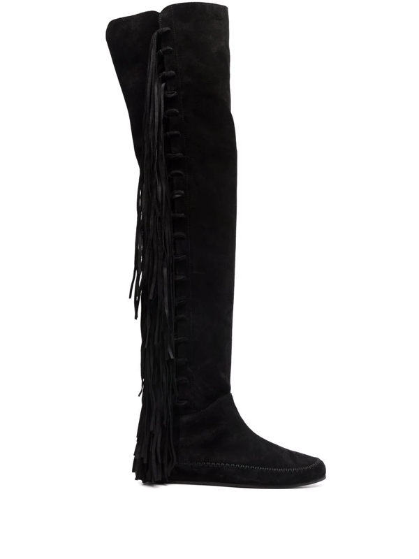 Etro knee-high leather boots - Black