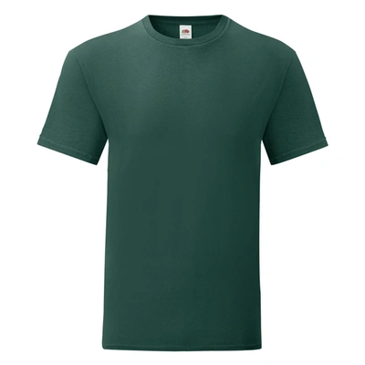 Shop Fruit Of The Loom Mens Iconic T-shirt (pack Of 5) (forest Green)