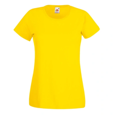 Shop Fruit Of The Loom Ladies/womens Lady-fit Valueweight Short Sleeve T-shirt (pack (y In Yellow