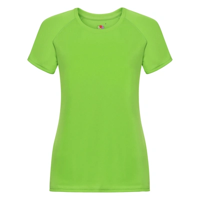 Shop Fruit Of The Loom Ladies/womens Performance Sportswear T-shirt (lime) In Green