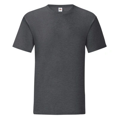 Shop Fruit Of The Loom Mens Iconic T-shirt In Grey