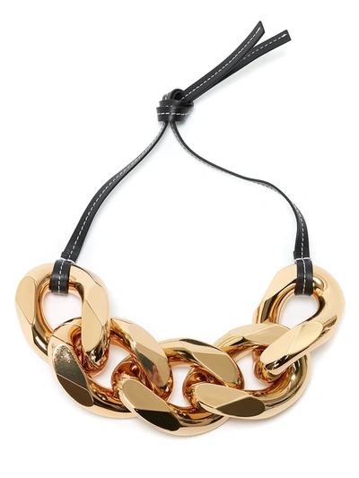 Shop Jw Anderson Small Chain-link Necklace In Black