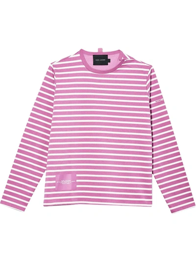 Shop Marc Jacobs The Striped T-shirt In Rosa