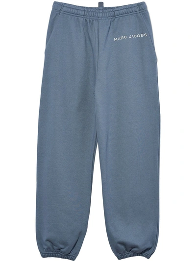 Shop Marc Jacobs Logo-print Cotton Sweatpants In Blau