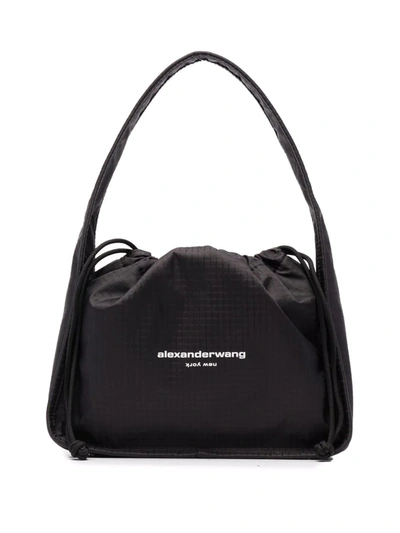 Shop Alexander Wang Ryan Logo-print Shoulder Bag In Schwarz