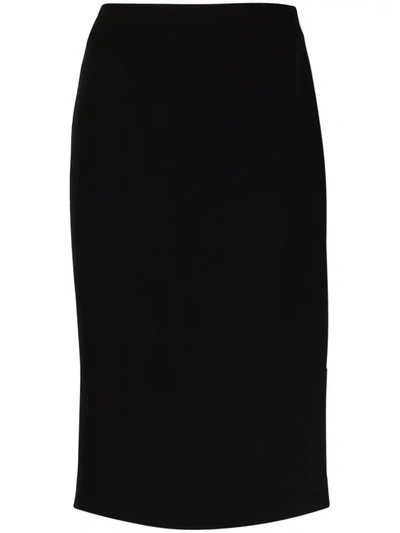 Emporio Armani High-waisted Bodycon Midi Skirt In Schwarz