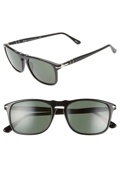 Shop Persol 54mm Square Sunglasses In Black/ Black