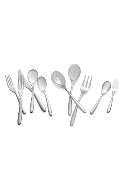 Shop Nambe 'bend' 45-piece Flatware Set In Silver