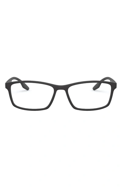 Shop Prada 54mm Optical Glasses In Matte Black